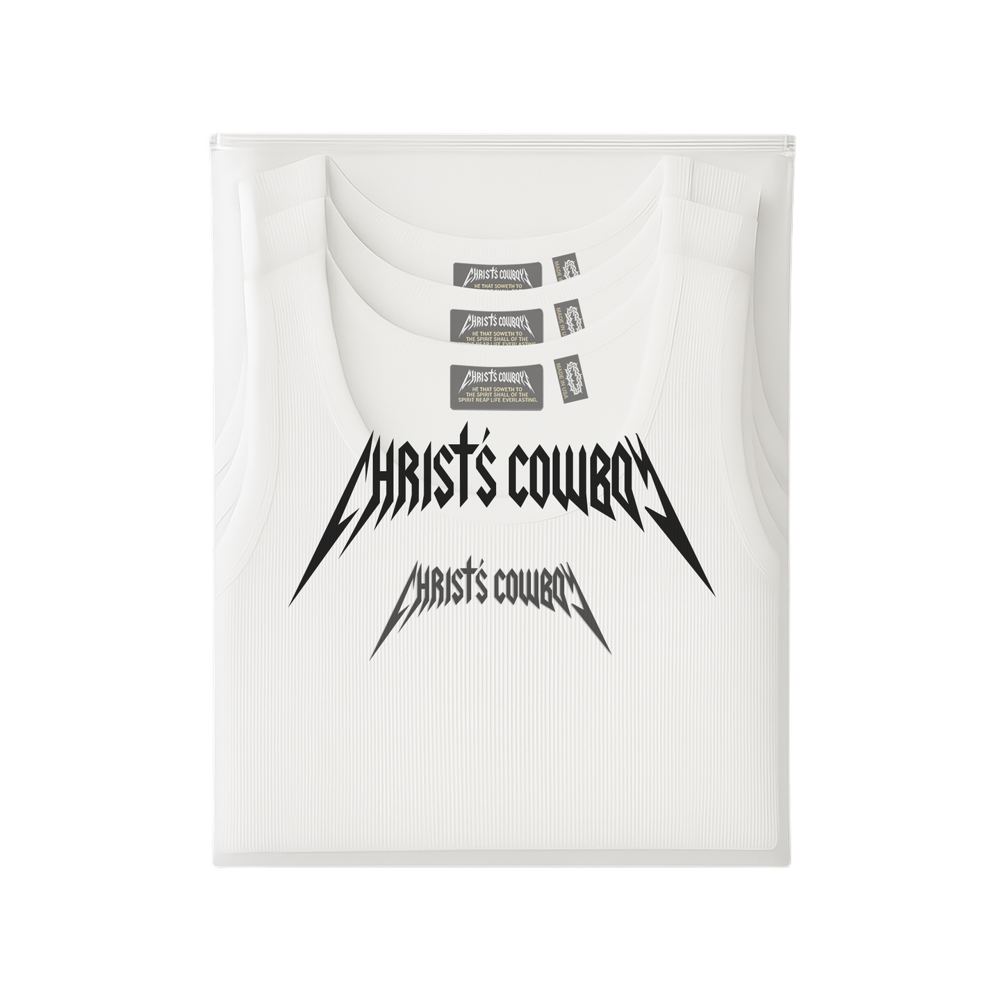 THE "SALT" WHITE TANK (Pack of 3)